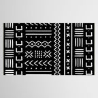 Black hand drawn mudcloth Tablecloth Gallery Image 2
