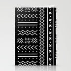 Black hand drawn mudcloth Stationery Card Gallery Image 2