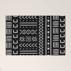 Black hand drawn mudcloth Welcome Mat Gallery Image 1