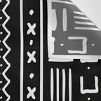 Black hand drawn mudcloth Wall Tapestry Gallery Image 3