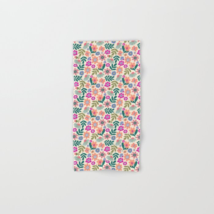 Summer Floral Pattern Bath Towel Gallery Image 1