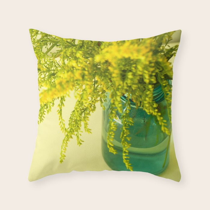Golden Throw Pillow Gallery Image 1