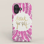Treat Yo Self â Pink & Gold iPhone Case Gallery Image 1