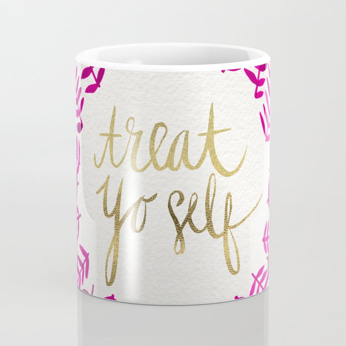 Treat Yo Self â Pink & Gold Coffee Mug Gallery Image 4