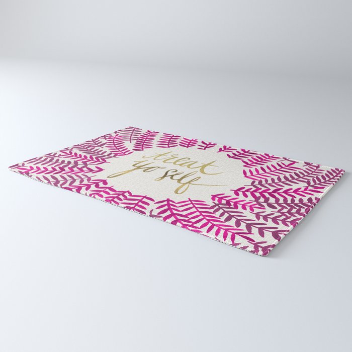 Treat Yo Self â Pink & Gold Rug Gallery Image 3