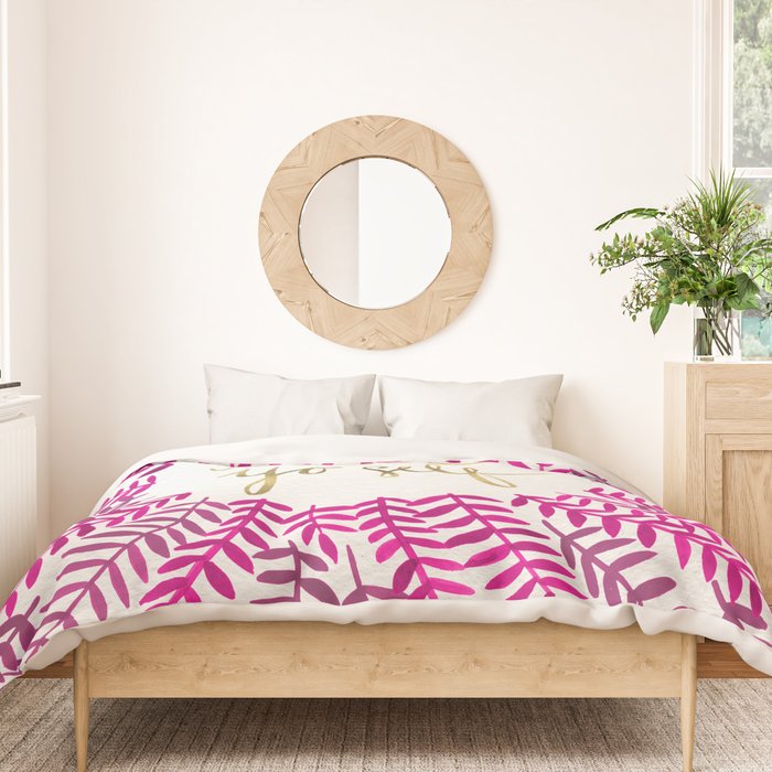 Treat Yo Self â Pink & Gold Duvet Cover Gallery Image 3