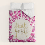 Treat Yo Self â Pink & Gold Duvet Cover Gallery Image 6