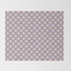 Palm Springs Orchid Tile - Pink and Cobalt Throw Blanket Gallery Image 2