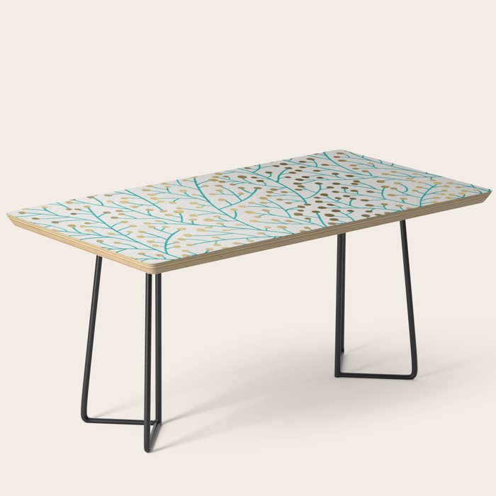 Berry Branches - Turquoise & Gold Coffee Table Gallery Image 1