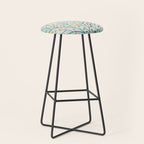 Berry Branches - Turquoise & Gold Stool Gallery Image 1