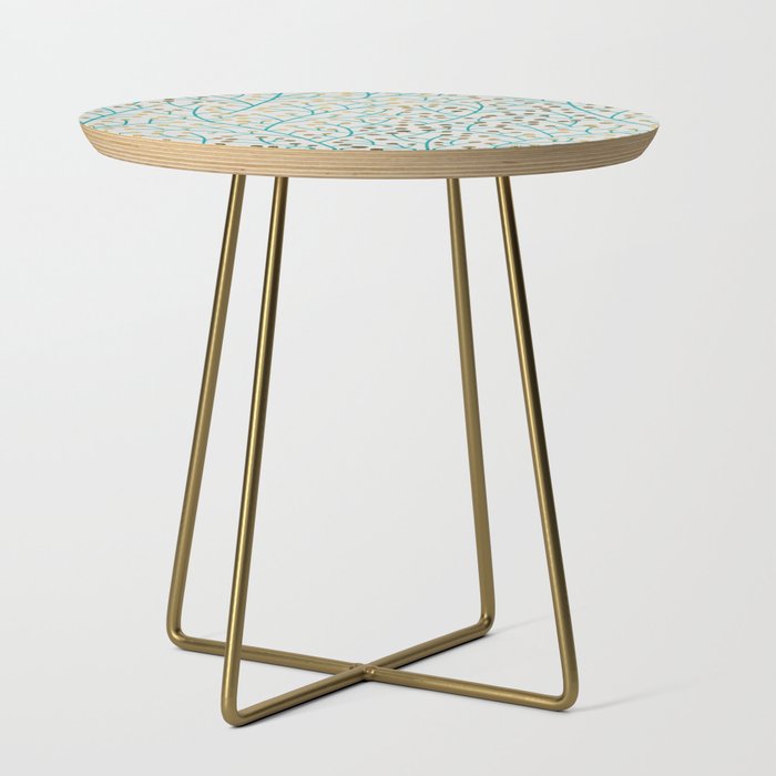 Berry Branches - Turquoise & Gold Side Table Gallery Image 1