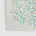Berry Branches - Turquoise & Gold Poster Gallery Image 3