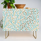 Berry Branches - Turquoise & Gold Credenza Gallery Image 1