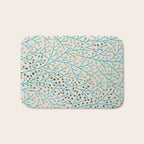 Berry Branches - Turquoise & Gold Bath Mat Gallery Image 1
