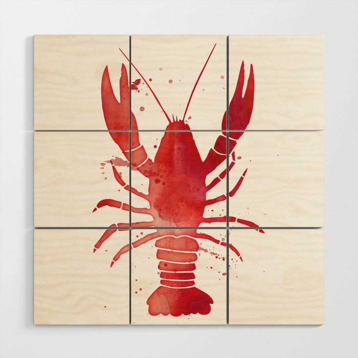 Red Lobster Wood Wall Art Gallery Image 1
