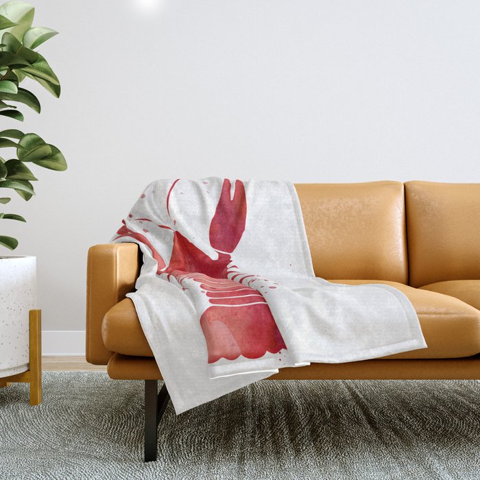 Red Lobster Throw Blanket Gallery Image 1