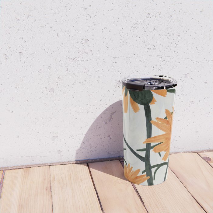 Wildflowers acrylic Travel Mug Gallery Image 4