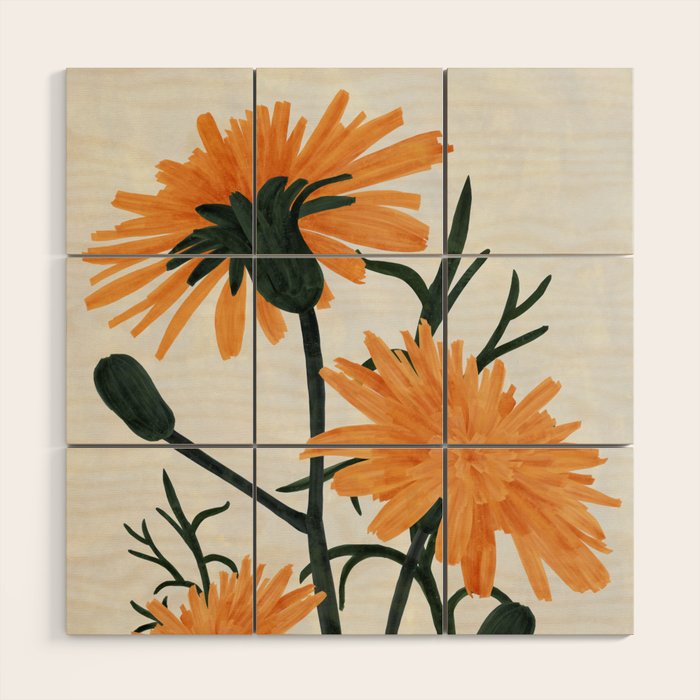 Wildflowers acrylic Wood Wall Art Gallery Image 1