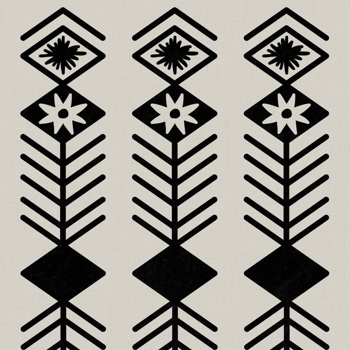 Black aztec lines and flowers on neutral Coffee Mug Gallery Image 2