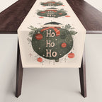 Festive Ho Ho Ho Bauble Table Runner Gallery Image 1