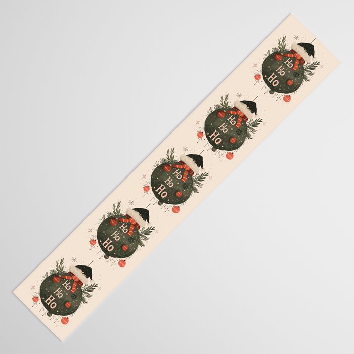 Festive Ho Ho Ho Bauble Table Runner Gallery Image 3
