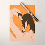 Two Swans 2 Wrapping Paper Gallery Image 1