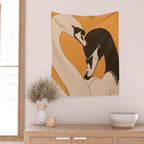 Two Swans 2 Wall Tapestry Gallery Image 2