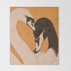 Two Swans 2 Throw Blanket Gallery Image 2