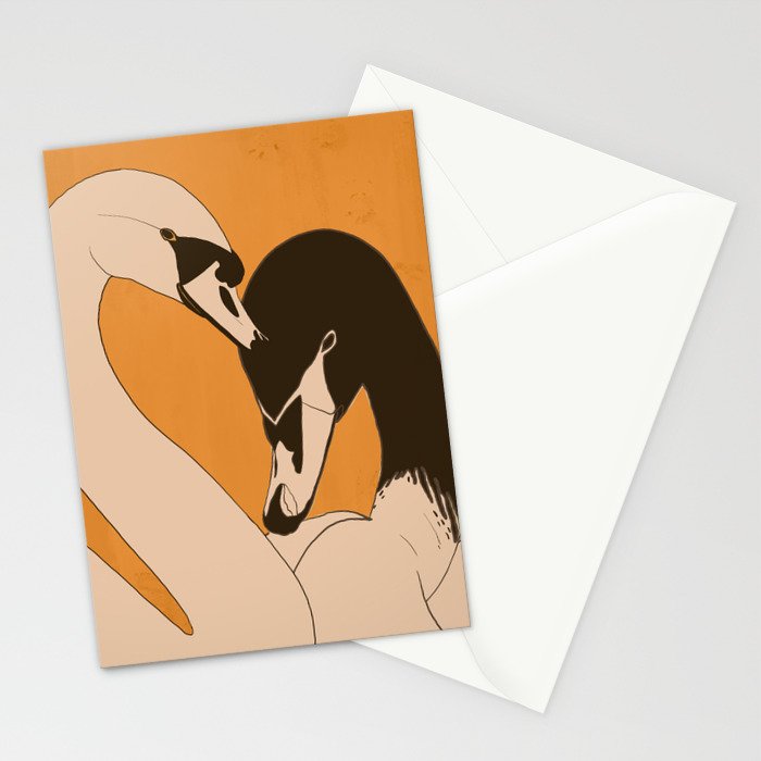 Two Swans 2 Stationery Card Gallery Image 2