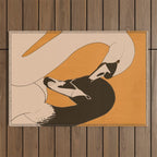 Two Swans 2 Outdoor Rug Gallery Image 1