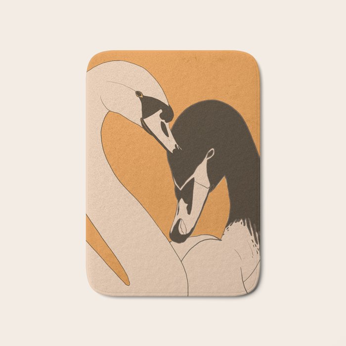 Two Swans 2 Bath Mat Gallery Image 1