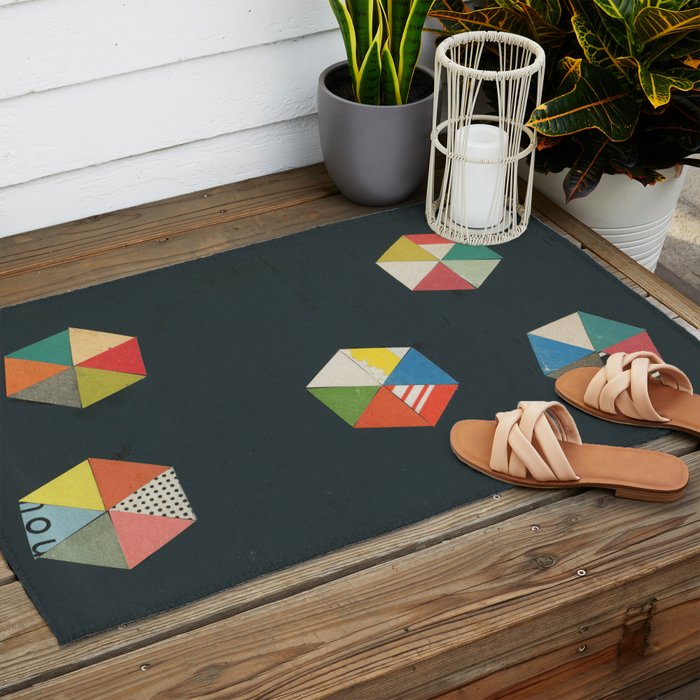 Paper Shapes Outdoor Rug Gallery Image 2