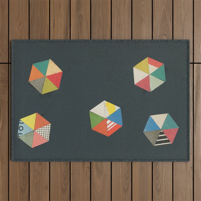 Paper Shapes Outdoor Rug Gallery Image 1