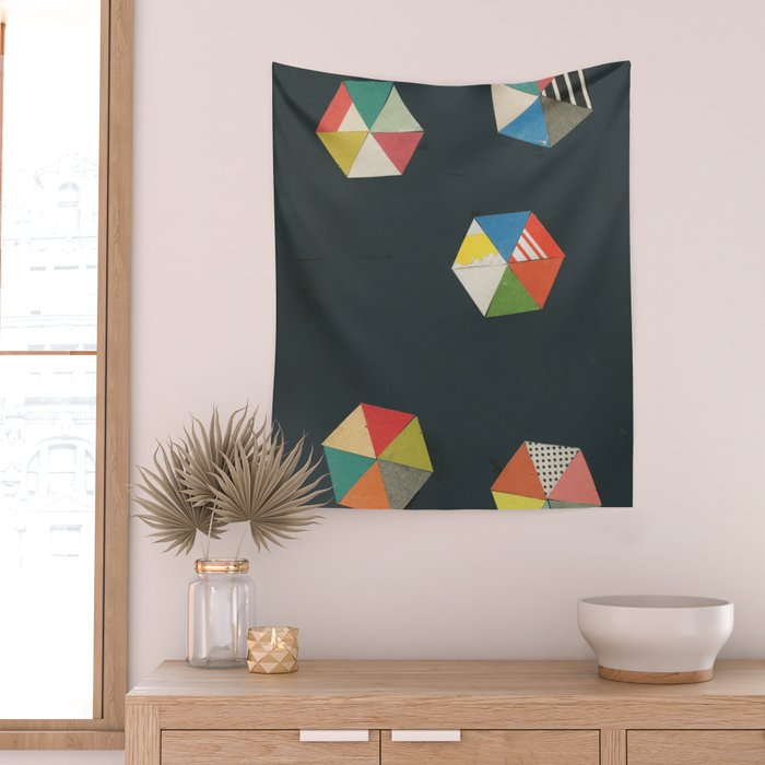 Paper Shapes Wall Tapestry Gallery Image 2