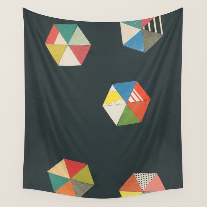 Paper Shapes Wall Tapestry Gallery Image 1