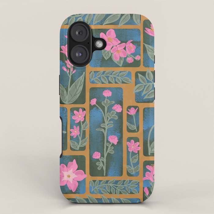 Floral Blocks Pattern iPhone Case Gallery Image 1