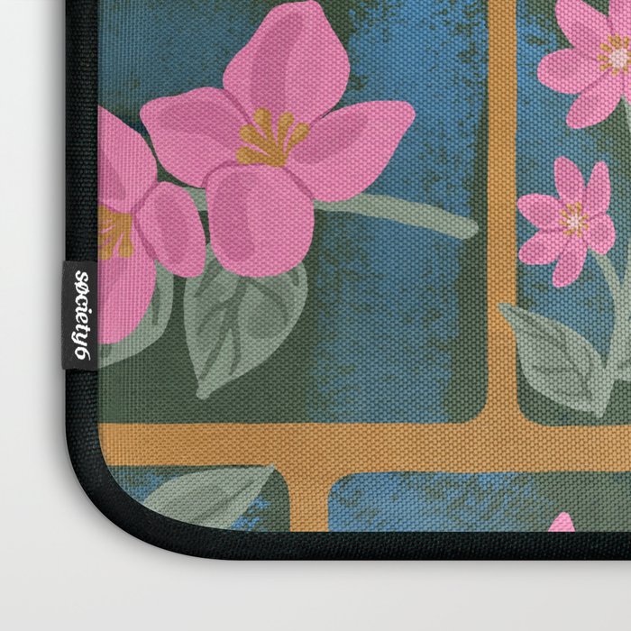 Floral Blocks Pattern Laptop Sleeve Gallery Image 3