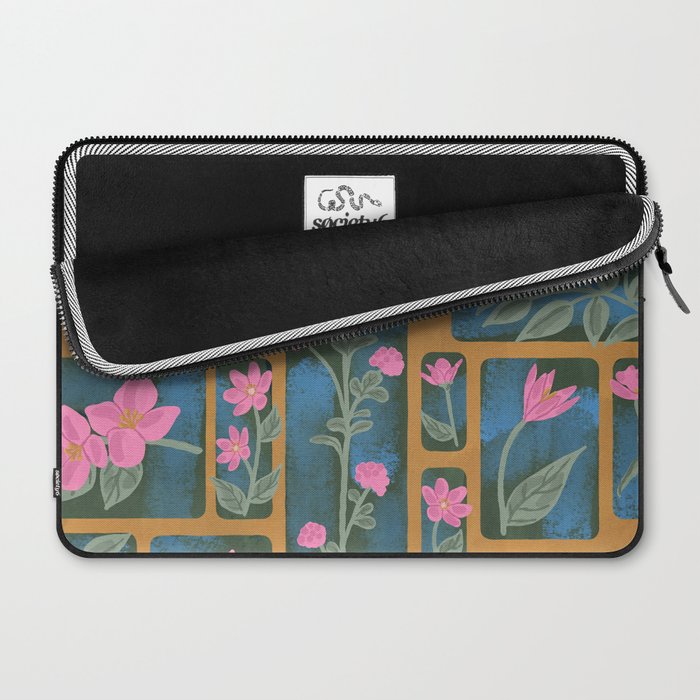 Floral Blocks Pattern Laptop Sleeve Gallery Image 2