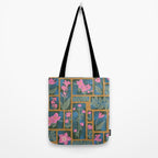 Floral Blocks Pattern Tote Bag Gallery Image 2