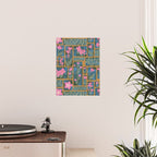 Floral Blocks Pattern Poster Gallery Image 2