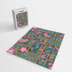 Floral Blocks Pattern Jigsaw Puzzle Gallery Image 2