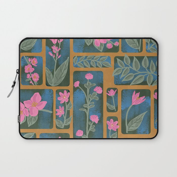 Floral Blocks Pattern Laptop Sleeve Gallery Image 1