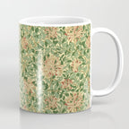 William Morris Vintage Honeysuckle Green & Pink  Coffee Mug Gallery Image 1