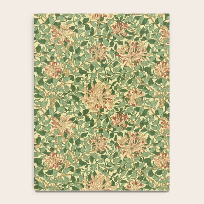 William Morris Vintage Honeysuckle Green & Pink  Notebook Gallery Image 4