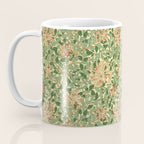 William Morris Vintage Honeysuckle Green & Pink  Coffee Mug Gallery Image 3