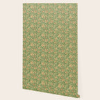 William Morris Vintage Honeysuckle Green & Pink  Wallpaper Gallery Image 2