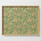 William Morris Vintage Honeysuckle Green & Pink  Serving Tray Gallery Image 1