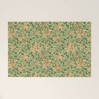William Morris Vintage Honeysuckle Green & Pink  Welcome Mat Gallery Image 1