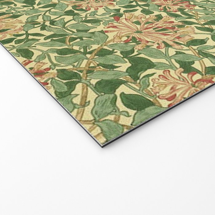 William Morris Vintage Honeysuckle Green & Pink  Welcome Mat Gallery Image 2