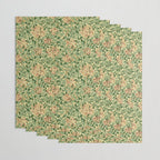 William Morris Vintage Honeysuckle Green & Pink  Wrapping Paper Gallery Image 3